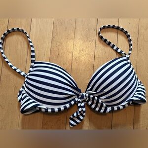 Navy/White Striped Underwire Bikini Top